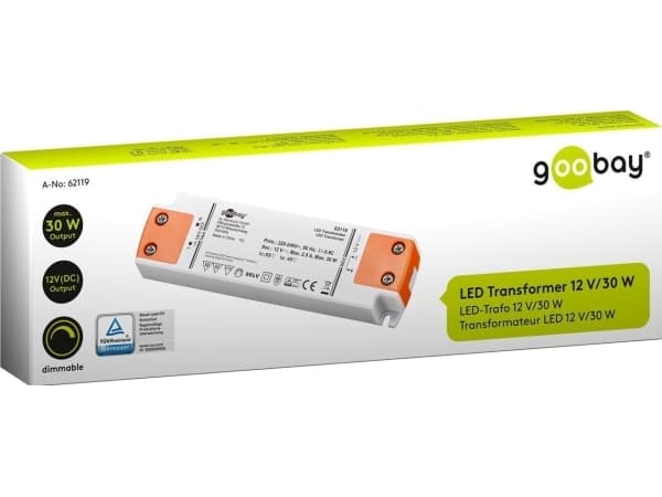Goobay 62119, Valaisimen LED-säädin, Oranssi, Valkoinen, Tüv, CE, WEEE, IP20, II, -20 - 45 °C