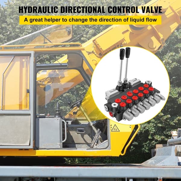 Hydraulinen suuntasäätöventtiili, 6-puolainen hydrauliventtiili, 11 GPM kuormainten venttiilit, 4500 PSI traktoreihin.