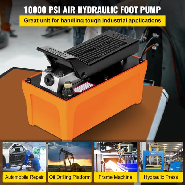 10000 PSI hydraulipumppu, ilmajalkapumppu letkulla hydraulisylintereille tehokkaaseen käyttöön.