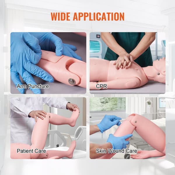 Sygeplejedukke: Demonstration af kvindelig kropsstørrelse. Multifunktionel PVC-anatomisk mannequin til sygeplejeuddannelse og simulation.
