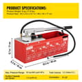 Pikkukuva 7 / 9: Hydrostaattinen painetestipumppu 60 bar / 860 psi, 3,2 gallonan säiliö, manuaalinen vesisarjan testi R 1/2" liitännällä.