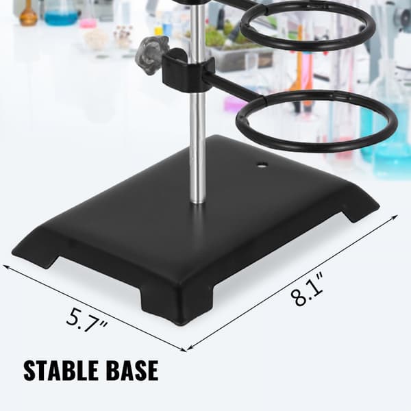 60CM Laboratoriestativ Metalværk Sæt til Kondensator, Klip og Flasker – Praktisk Clip Sæt til laboratoriebrug.