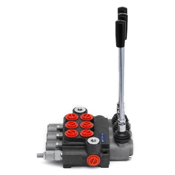 3-spole hydraulisk kontrolventil, unibody 3-spole ventil, hydraulisk retningsventil 11gpm til dobbeltvirkende cylinder.