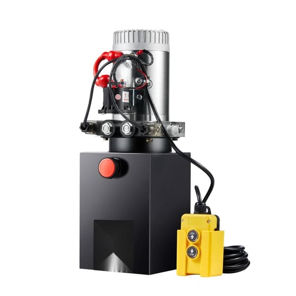 Hydraulipumppu 8 Quart, kaksitoiminen DC 12V kippiperävaunuille, tehokas ja kestävä ratkaisu.