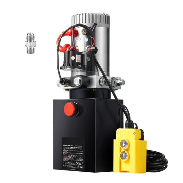 Hydraulikpumpe 8 Quart, Enkelvirkende Dump Trailer Pumpenhed, DC 12V – Effektiv strømtilførsel til trailere.