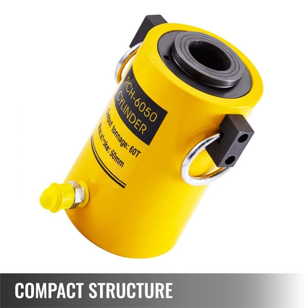 60T 2 tommer hydraulisk cylinder donkraft - Enkeltvirkende ramme, 50 mm løftecylinder til riggerefabrikanter. (60T 2 tommer hul)