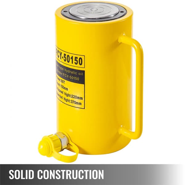 Hydraulisk cylinder donkraft 50T 6" slag, enkeltvirkende. Kraftfuld og pålidelig hydraulikløsning til tunge løft.