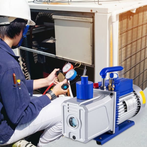 10CFM 2-trins vakuumpumpe, 1HP kølevakuumpumpe til AC, perfekt til mademballage og bilreparation. Ideel til vakuumfordybning (VP280).