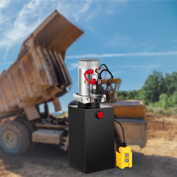 10 Quart Enkeltvirkende Hydraulikpumpe til Dump Trailer, Aflæsning & Reparation, 12v