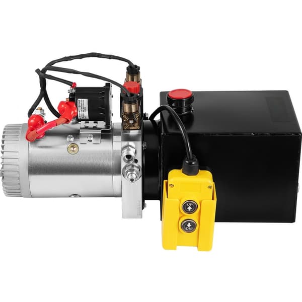 Hydraulpump 12V DC Dubbelverkande 4L Ståltank för Dump Trailer och Billyft - Effektiv Hydraulkraftsenhet.