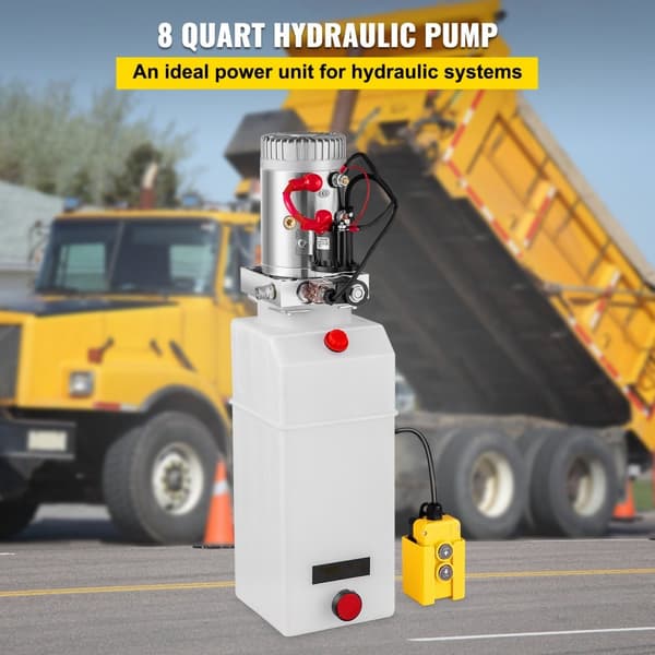 Hydraulisk Power Unit 12V, Hydraulikmotor, Hydraulikpumpe til dumpertrailer, Effektiv hydraulisk kraftpakke.