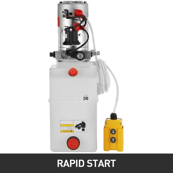 Sähköinen 7L hydraulipumppu, yksitoiminen muovisäiliö, 12V DC. Tehokas ja kompakti ratkaisu!