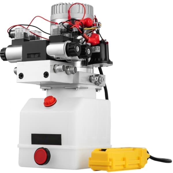 Hydraulikpumpe - hydraulikenhed 4,5m 6L - enkeltvirkende hydraulikenhed DC12V - tankhåndpumpe
