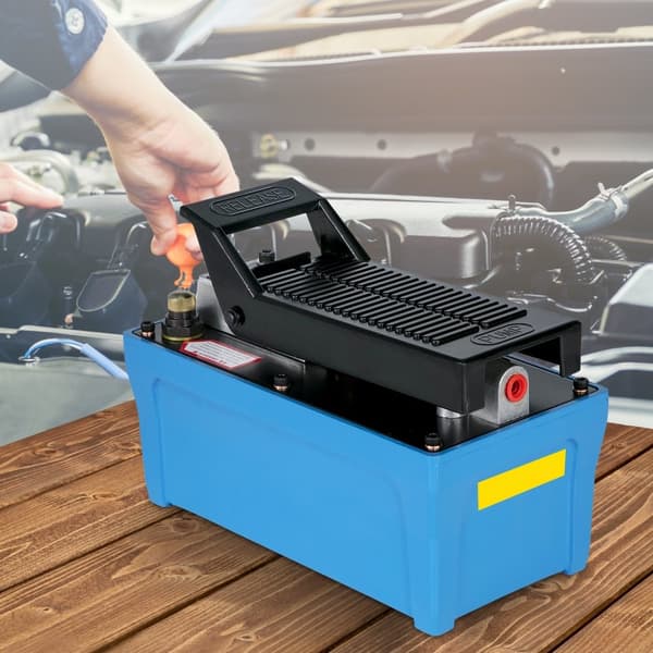 Ilmahydraulipumpun tehoyksikkö 10 000 PSI, 103 in³, raskas metallirakenne, tehokas jalkapumppu.