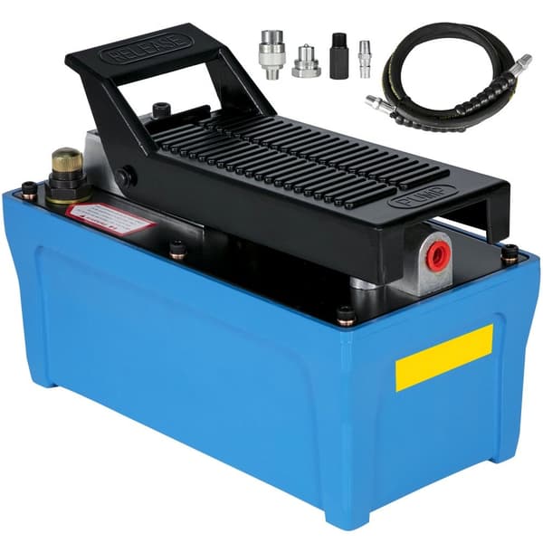 Ilmahydraulipumpun tehoyksikkö 10 000 PSI, 103 in³, raskas metallirakenne, tehokas jalkapumppu.