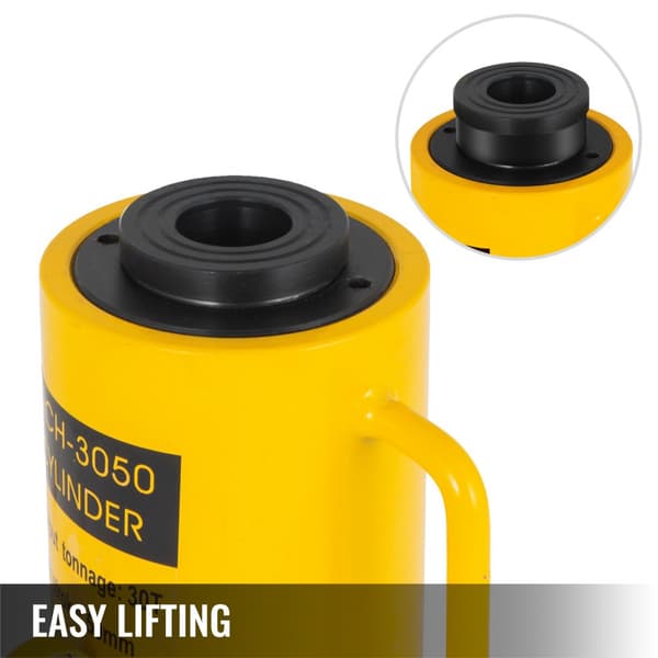 30 t 50 mm hul stempel hydraulisk cylinder donkraft, Heavy Duty 30 t/66000 lbs bøjning - robust løfteudstyr.