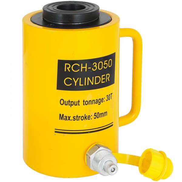 30 t 50 mm hul stempel hydraulisk cylinder donkraft, Heavy Duty 30 t/66000 lbs bøjning - robust løfteudstyr.