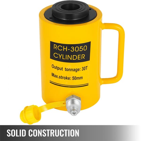 30 t 50 mm hul stempel hydraulisk cylinder donkraft, Heavy Duty 30 t/66000 lbs bøjning - robust løfteudstyr.