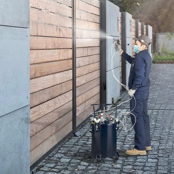 Sprayfärg Tryckbehållare, 30L/8gal med manuell blandare, läckagetätning för industri, heminredning, bilmålning, 70PSI Max
