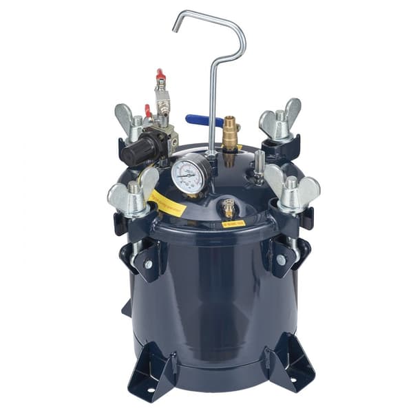 Sprayfärgstryckstank 10L/2,5gal, Metallstativ, läckageskydd för industri, hem, arkitektur, konstruktion, bilmålning, max 70PSI