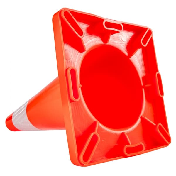 20 kpl 18" liikennekartioita, oranssit heijastavat pysäköintikartiot PVC-jalustalla, vaararakennuskartioita.