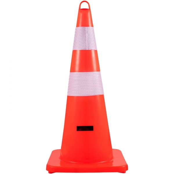Turvakartiot, 6 x 28" liikennekartiot, PVC-oranssit rakennuskartiot, heijastava kaulus ja pysäköinti ajotieltä.
