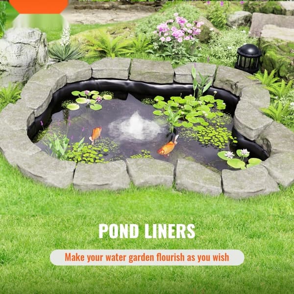 Pond Liner 10x15 ft, 45 Mil EPDM-materiaali, joustava, helposti leikattava aluskate vesiaiheisiin kuten lammikoille.