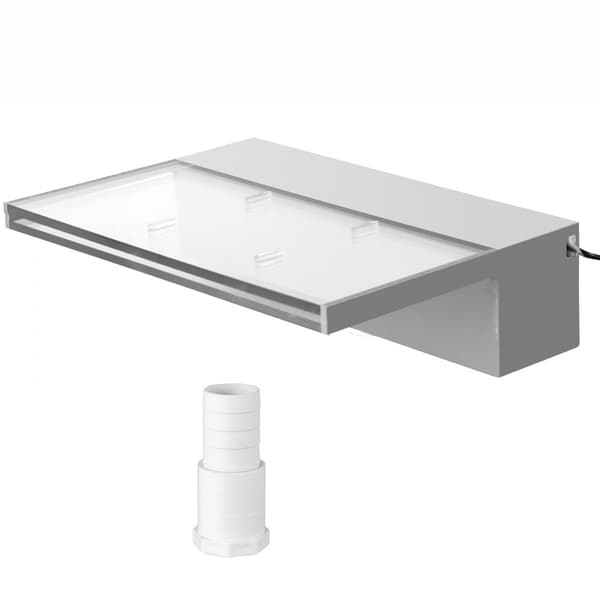 Suihkulähde 11,8 x 3,2 x 8,1 tuumaa LED-valolla, akryylia, täydellinen puutarhalammelle ja uima-altaalle.