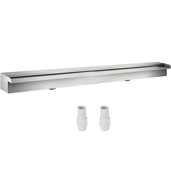 Ruostumattomasta teräksestä valmistettu 59,1" x 4,5" x 3,1" koristeellinen vesiputousallassuihkulähde puutarhaan.