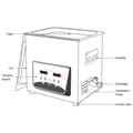 Miniatyrbillede 9 af 9: Ultralydsrenser 10L til smykker, ur og ringe. Digital varm renser med timer. Effektiv industriel sonic rengøring til tandglas og dele.