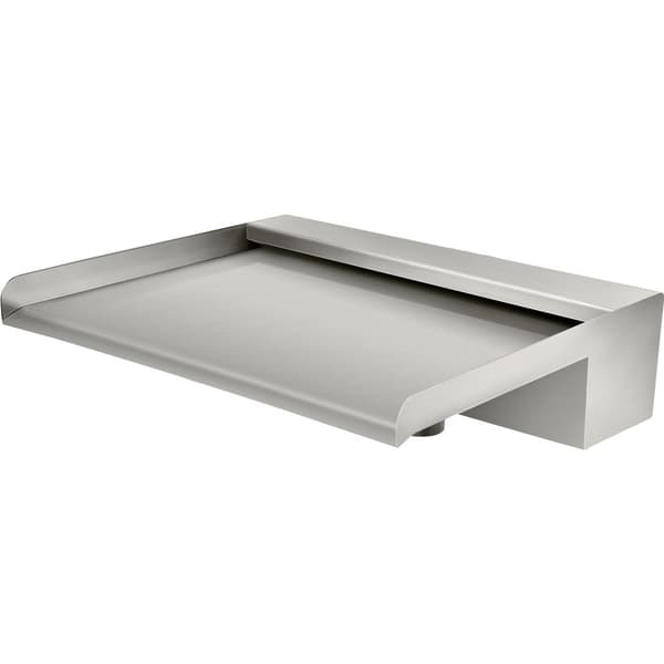 Vesiputouksen terä 30 cm ruostumattomasta teräksestä, suorakaiteinen suihkulähde koi-kalalammelle.