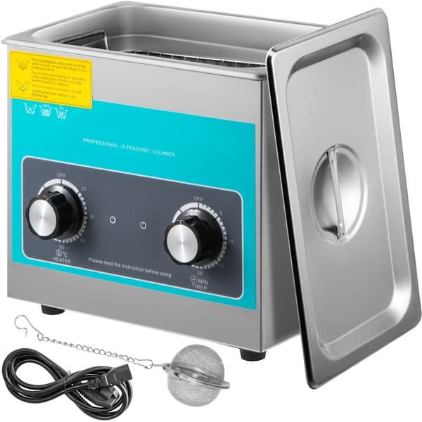 Knop Ultrasonic Cleaner 3L 40kHz med varme og timer til rengøring af smykker, briller og ure i 304 rustfrit stål.