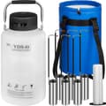 Miniatyrbillede 1 af 9: 10L flydende nitrogenbeholder - Kryogen LN2 Dewar med 6 stk. stropper til laboratoriet, ideel til opbevaring og transport af nitrogen.