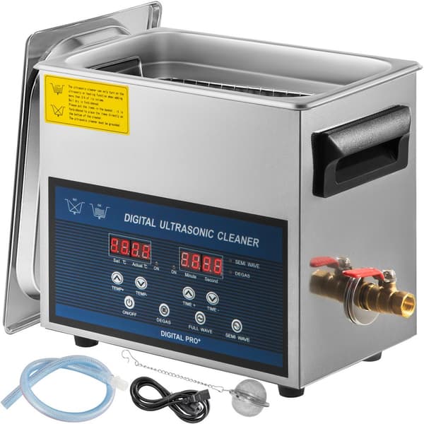 6L Ultraäänipuhdistin, kaksitaajuinen, lämmittimellä, korujen puhdistus, silmälasit, hammasproteesit 28/40 kHz.