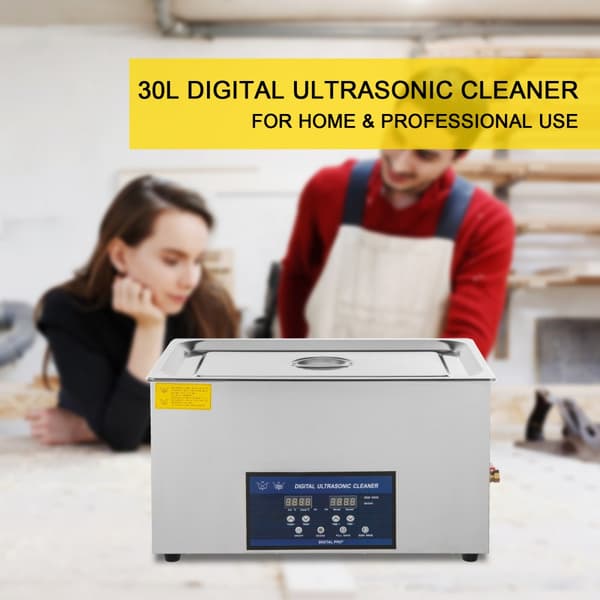 30L Ultralydsrens med dobbelt frekvens og varmelegeme. Ideel til rengøring af smykker, protese og kredsløb. 28/40KHz.