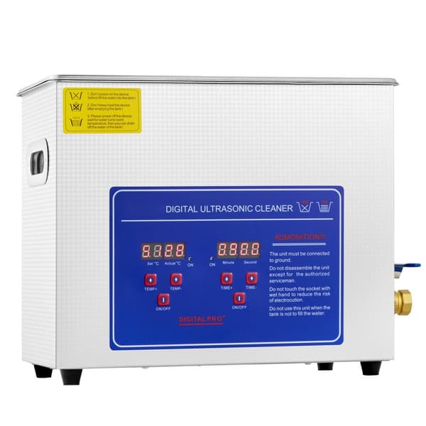 Ultraljudsrengöringsmaskin SM® - 30L 100A med värme, 600W i rostfritt stål för glasögon, smycken, tandproteser m.m.