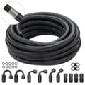 Miniatyrbillede 1 af 9: 8AN brændstofledningssæt, 20 FT slangesæt i nylon/stål til olie/gas/diesel med 12 drejelige adaptere, sort.