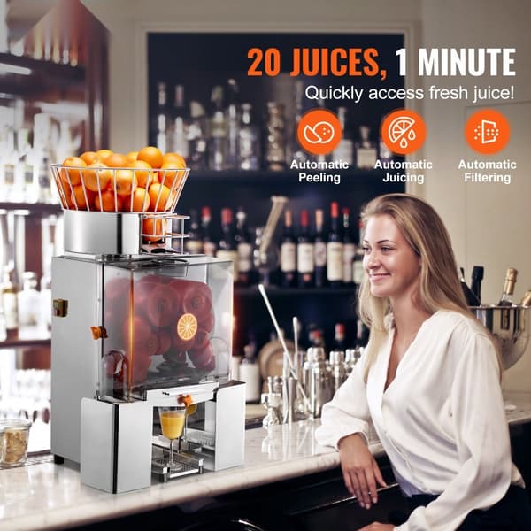 Kommersiell Orange Juicer Maskin 120W Automatisk Juicepress Extraktor