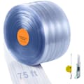 Pikkukuva 1 / 9: Nauhaverho, 75" x 8" x 0,08", kirkas PVC-verho, bulkkirulla, muoviset ovinaulat supermarketteihin ja varastoihin.