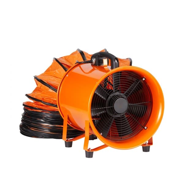 203,2 mm bærbar udsugningsblæser med 10 m kanalslange - Effektiv industriel ventilator til optimering af luftstrøm.