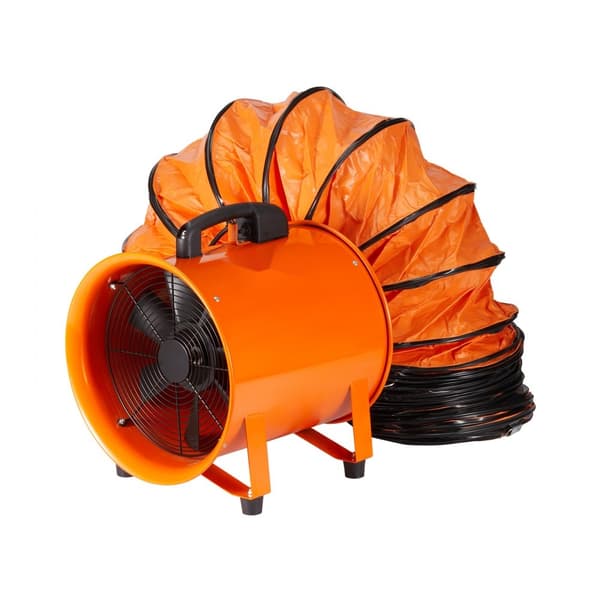 203,2 mm bærbar udsugningsblæser med 10 m kanalslange - Effektiv industriel ventilator til optimering af luftstrøm.