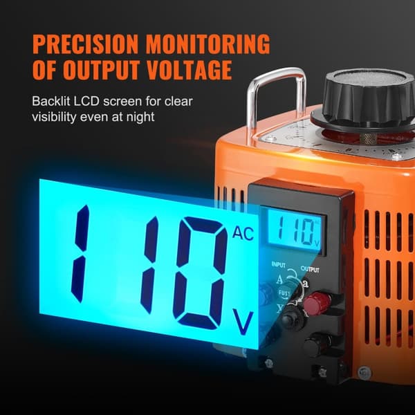 2000VA Transformator för justerbar spänning 6,6A 0-300V Spänningsregulator LCD CE-godkänd
