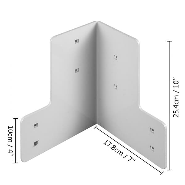 Arbejdbenks hjørnebeslag - 8 stk. Butiksbordbeslag, 48 LBS, retvinklet 4 mm. Galvaniseret stål til forhøjede platforme og arbejdsbænke.