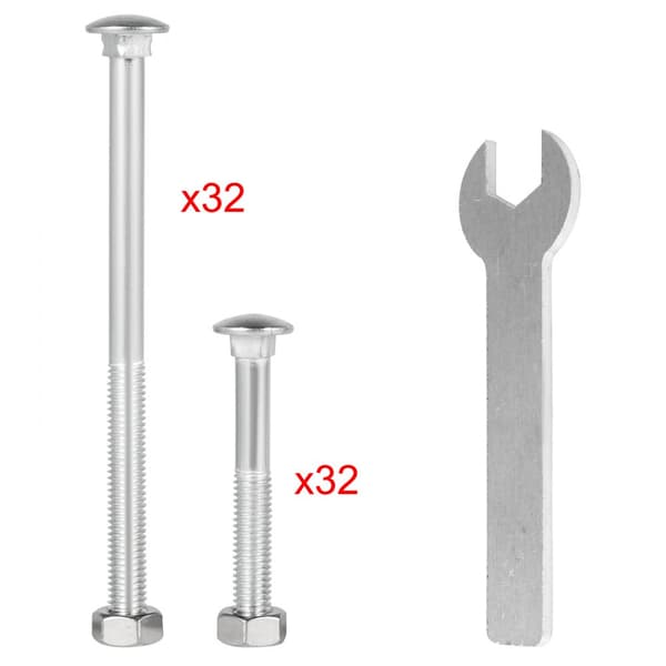 Arbejdbenks hjørnebeslag - 8 stk. Butiksbordbeslag, 48 LBS, retvinklet 4 mm. Galvaniseret stål til forhøjede platforme og arbejdsbænke.