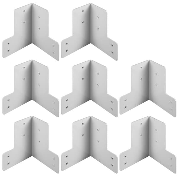 Arbejdbenks hjørnebeslag - 8 stk. Butiksbordbeslag, 48 LBS, retvinklet 4 mm. Galvaniseret stål til forhøjede platforme og arbejdsbænke.
