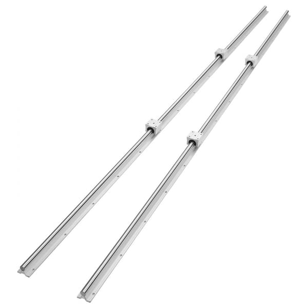 Linjära styrskenor SBR16 2000 mm, 2 ST, 4 ST SBR16UU glidblock, lagersats för CNC-routermaskiner DIY-projekt.