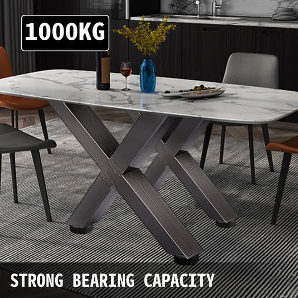 Metal bordben 28,4 x 23,6 tommer i originalfarve. Premium stål med X-frame design, perfekte til café, hjemmekontor eller bar.