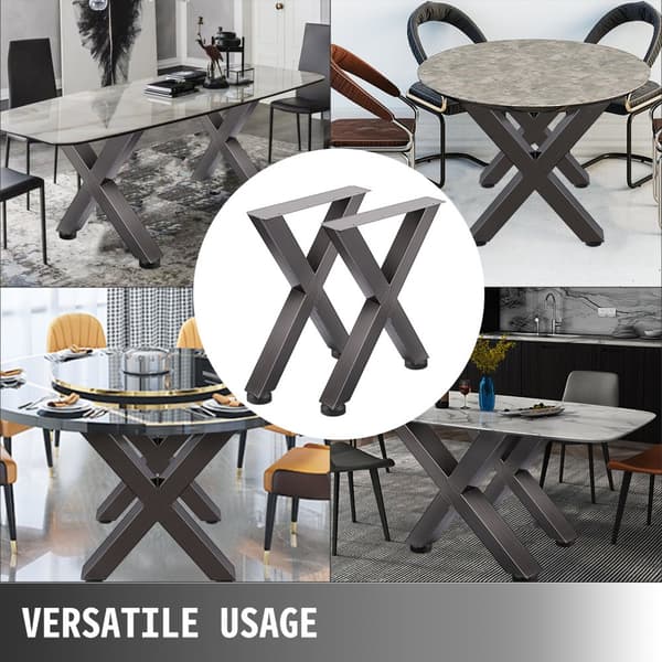 Metal bordben 28,4 x 23,6 tommer i originalfarve. Premium stål med X-frame design, perfekte til café, hjemmekontor eller bar.