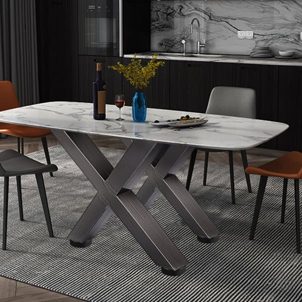 Metal bordben 28,4 x 23,6 tommer i originalfarve. Premium stål med X-frame design, perfekte til café, hjemmekontor eller bar.