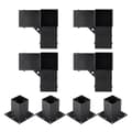 Pikkukuva 9 / 9: Pergola Kiinnikesarja 101,6 x 101,6 mm, 8 kpl, kestävä kulmakiinnike puupalkkien asentamiseen huvimajaan ja patioon.